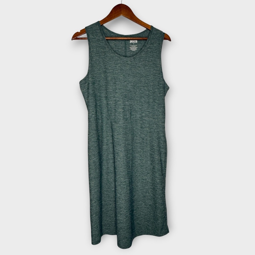 Duluth Armachillo Cooling Sleeveless Dress Moisture Wicking Green Size Small